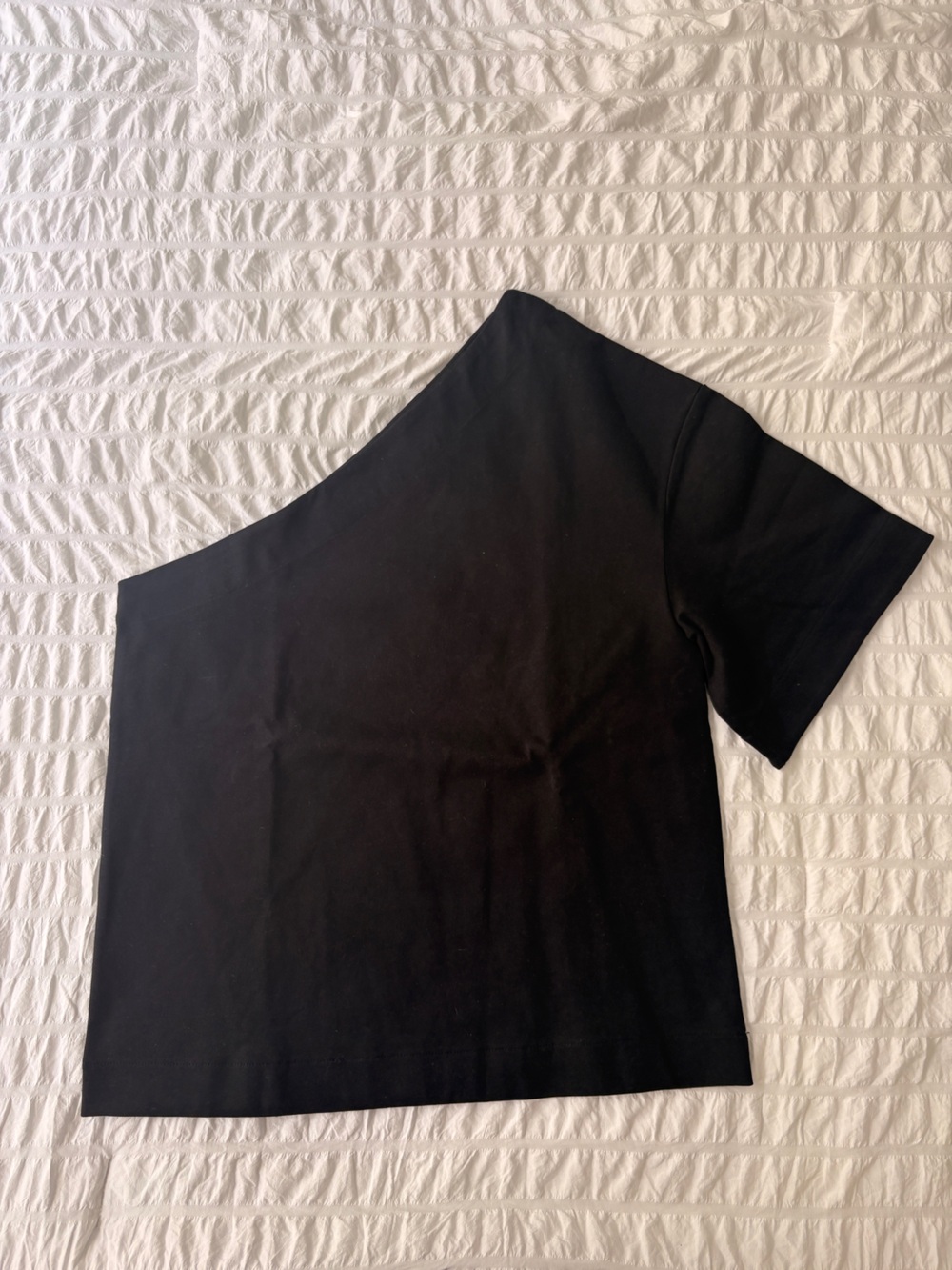 Banana Republic Black One-Shoulder Short Sleeve Tee